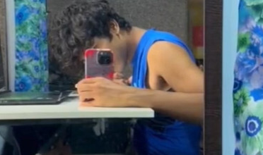 Cute Young Cousin Sister Giving Blowjob to Cousin Brother Under Study Table