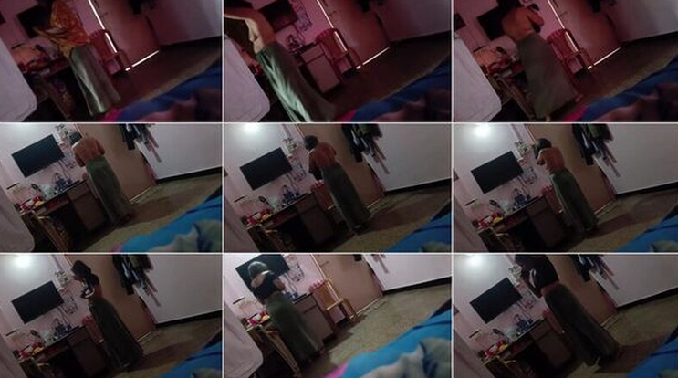 Desi Milf Change Dress Font Of Nephew