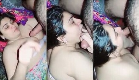 Beautiful Pakistani Wife Sucking Husband Dick Balls