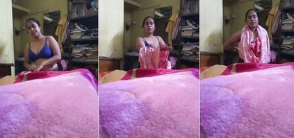 Desi Bhabhi Changing Clothes in Front of Son