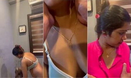 Extremely Beautiful Sexy Mallu Massage Parlour Girl Fully Nude Giving Handjob While Boyfriend Fingering her Pussy