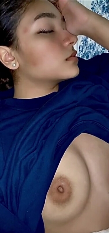 Indian Sleeping Sister Boobs Recorded by Brother