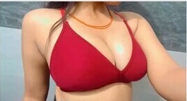Very Beautiful Indian Girl Pressing her Boobs