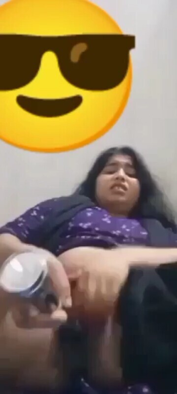 Horny Girl Masturbating with Torch