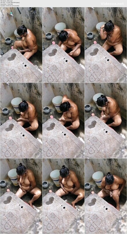 Desi Hot Bhabi Nude Bathing Captured By Neighbor