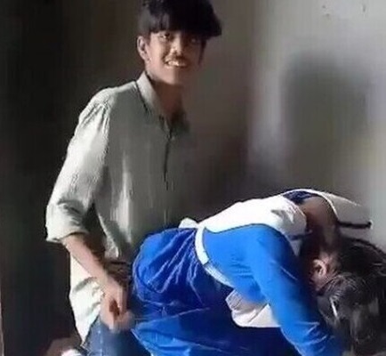 Young Teen College Teen Couple Caught Fucking on Stairs