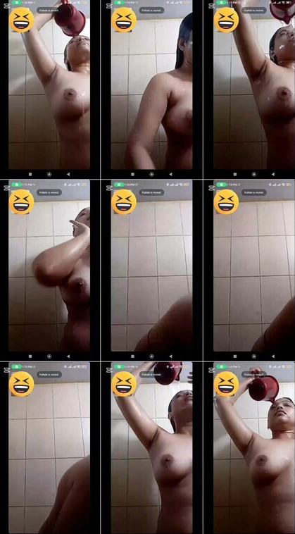 Beautiful Girl Bathing Showing On VC