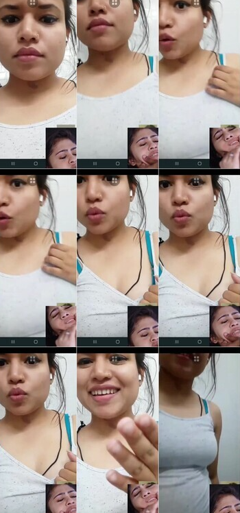 Beautiful Wife Showing Boobs Shaved Pussy on VC