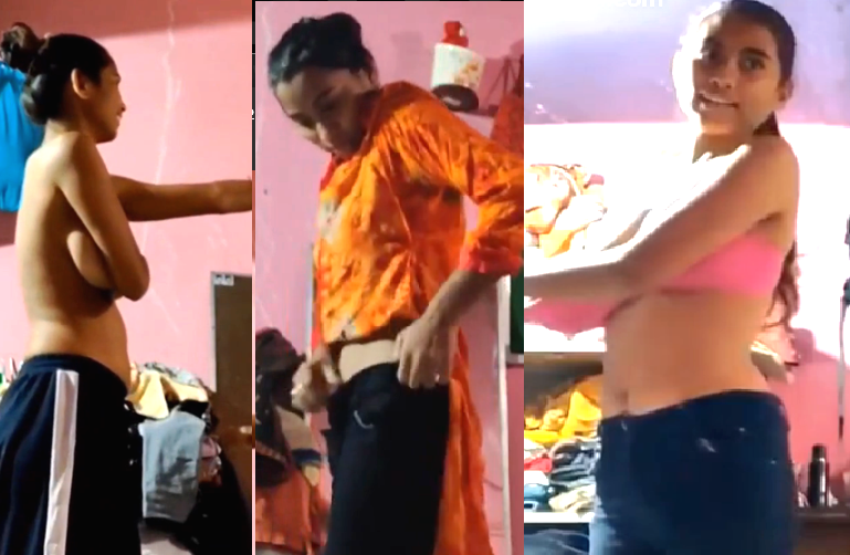 Most Viral Indian Sister Video Ft. Sexy Indian Girl Changing Clothes But Suddenly her Naughty Brother Open Door & then He Started Saying on her Everyday