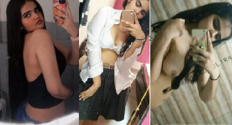 Sexy College Girl Garima Showing Boobs Rubbing Pussy