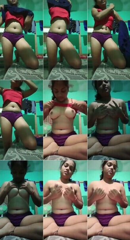 Village Young Girl Playing With Big Boobies