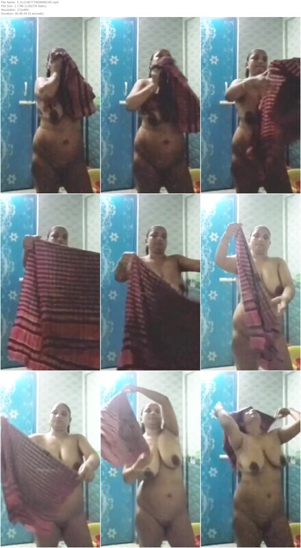 Chubby Wife After Bath Captured