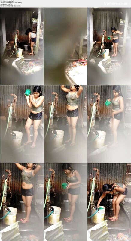 Cute Village Girl Bathing Secretly Recorded