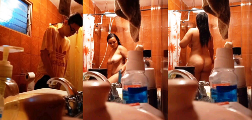 Naughty Son Fix Hidden Cam in Bathroom When her Thik Ass Mom Going to Take Bath Don’t Miss