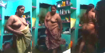 Tamil Bhabhi Wearing Clothes After Bath