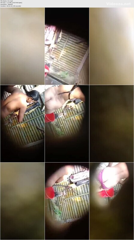 Village Girl Fully Nude Bathing Secretly Recorded By Neighbor