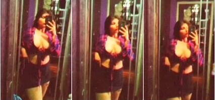 Beautiful Horny Babe Showing Pressing Boobs