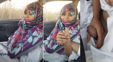 Desi Hijabi Bhabhi Giving Blowjob To Husband Inside Car Hindi Talking