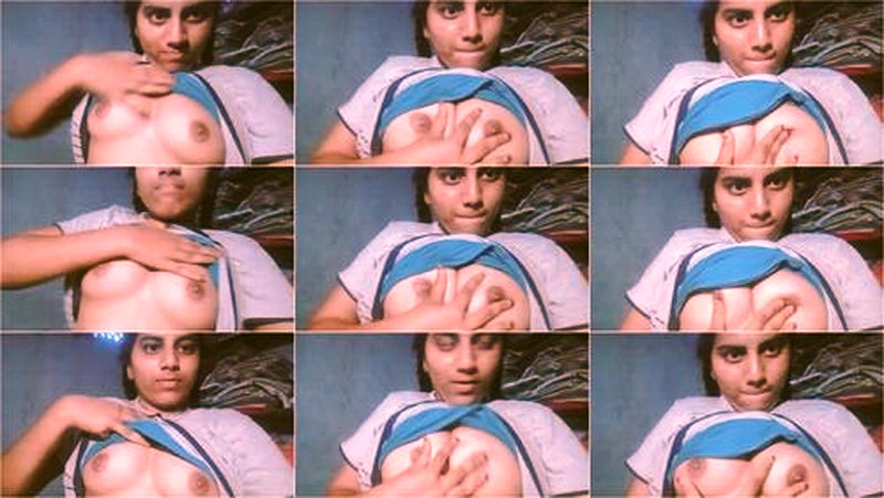 Hot Girl Pressing Her Boobs