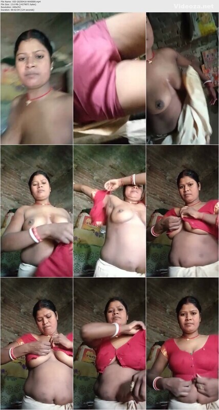 Hot Village Bhabhi Changing Blouse Showing Her Big Boobs