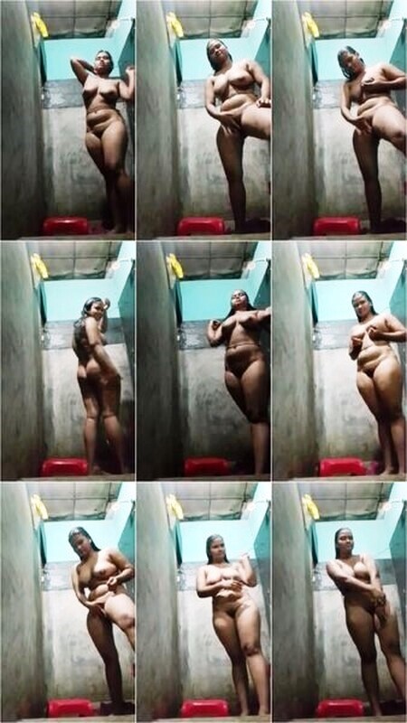 Sexy Figure Babe Taking Fully Nude Bath Stand Fingering