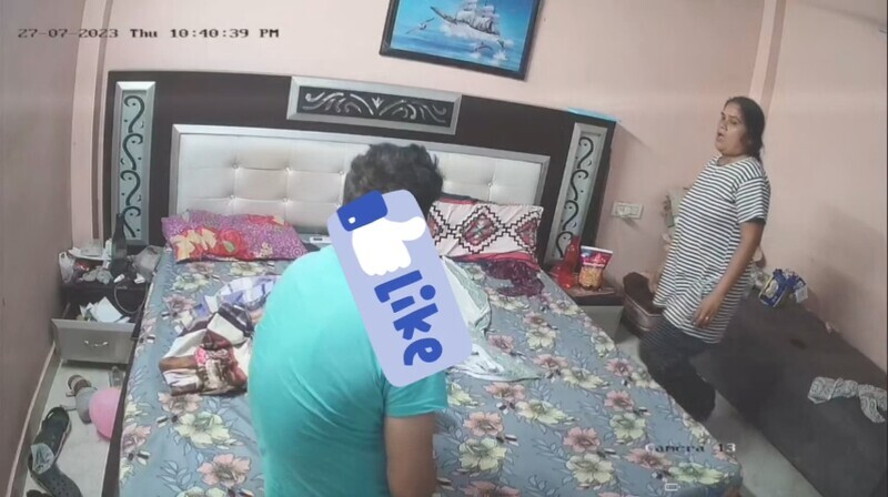 Hot Couple Fucking Aunty Dress Changing Captured In CCTV Cam