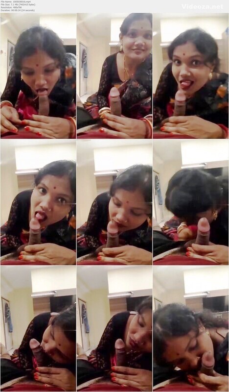 Beautiful Bengali Bhabhi Giving Blowjob