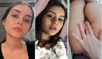 Cute Girl Slapping Her Face Boobs With Sandal Showing Masturbating