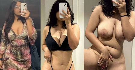 Gorgeous South Delhi Big Booby Babe Showing Her Sexy Ass, Rubbing Shaved Meaty Pussy, Pressing Boobs Don’t Miss