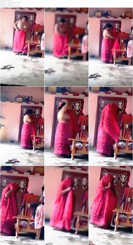 Aunty Wearing Sharee Secretly Recorded