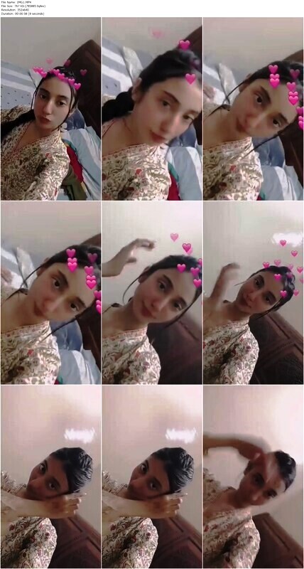 Beautiful Slim Girl Showing On Video Call