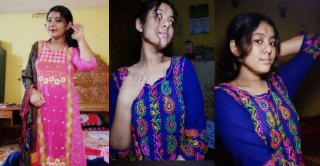 Cute Young Girl Showing Pressing Boobs Rubbing Her Pussy