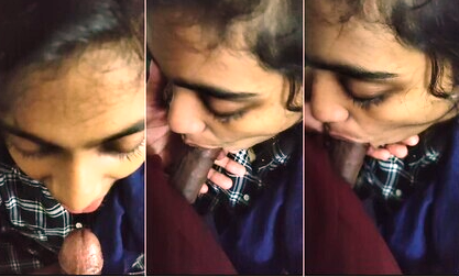 Mallu Horny Girl Boobs Pressing Giving Blowjob To Boyfriend