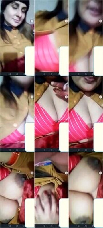 Pakistani Wife Smoking Cigarette Showing Her Boobs On Video Call