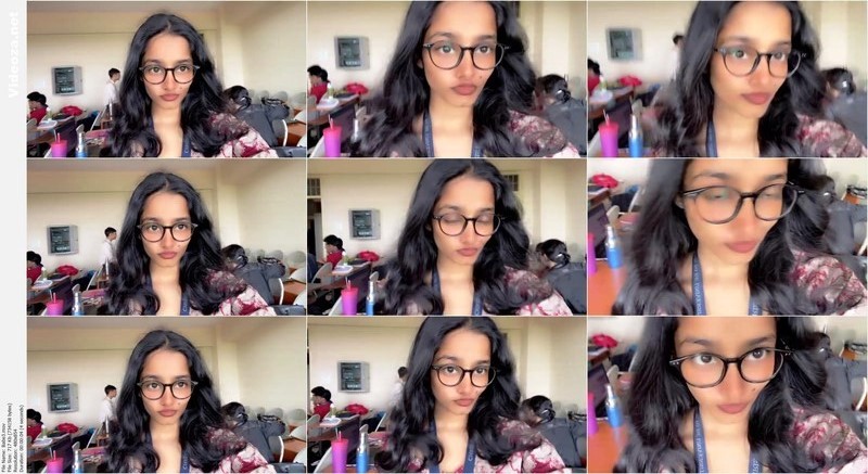 Slim Indian Girl Showing Pressing Her Boobs