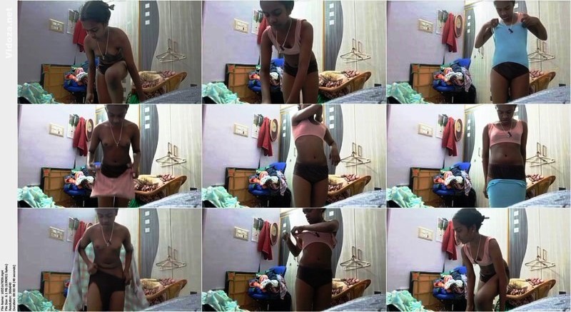 Young Tamil Slim Girl Dress Changing