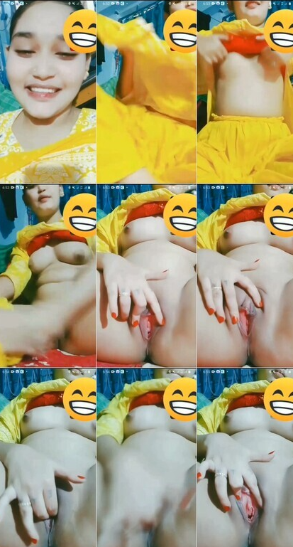 Horny Girl Fingering Her Wet Pussy On Video Call