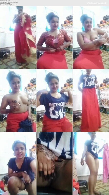 Horny Girl Removing Saree Fingering Her Pussy