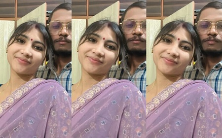 Extremely Beautiful Indian Wife Sucking Husband Dick Painful Fucking in Front on her Son