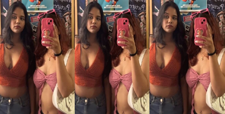 Extremely Beautiful Sexy South Delhi 2 Bestie Stripping Fully Nude Pressing Boobs Fingering Wet Pussy Don’t Miss 🥵🔥