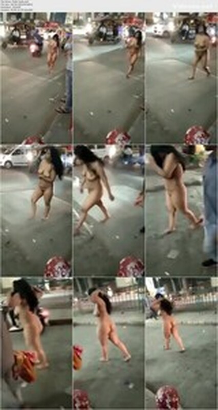 Indian Hot Wife Public Road Nude Walking