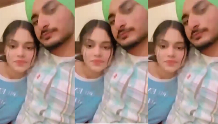 Punjabi Couple Having Fun In Restaurant