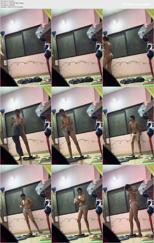 Slim Cute Sister Dress Changing Captured Secretly