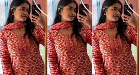 Naughty Bengali Glasses Babe Pressing her Boobs Licking Bottle While Watching Porn on Laptop Nude Pic’s+Video’s