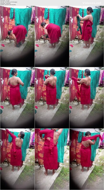 Village Bhabhi After Bath Changing Nude Secretly Captured