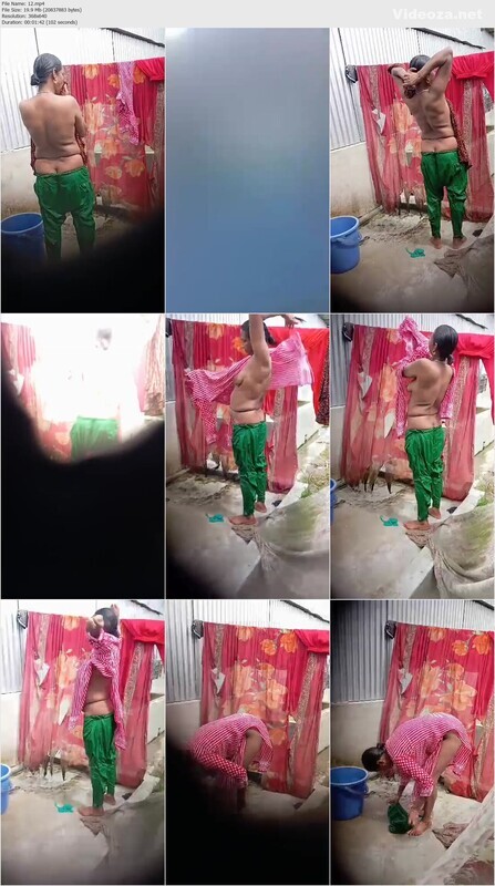 Village Bhabhi After Bath Secretly Captured By Neighbour