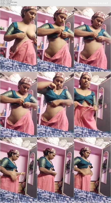 Beautiful Tamil Wife Captured by Husband When She Wearing Clothes After Bath