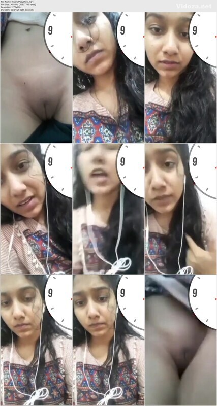 Cute Girl Showing On Video Call