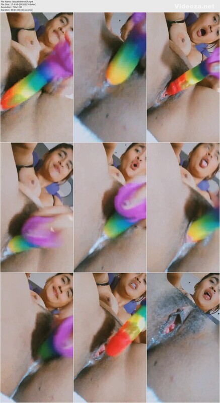 Horny Girl Masturbating With Dildo Getting Orgasm