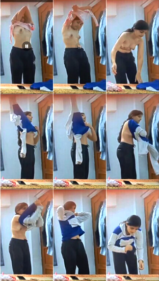 Sister Wearing Clothes Secretly Captured By Brother